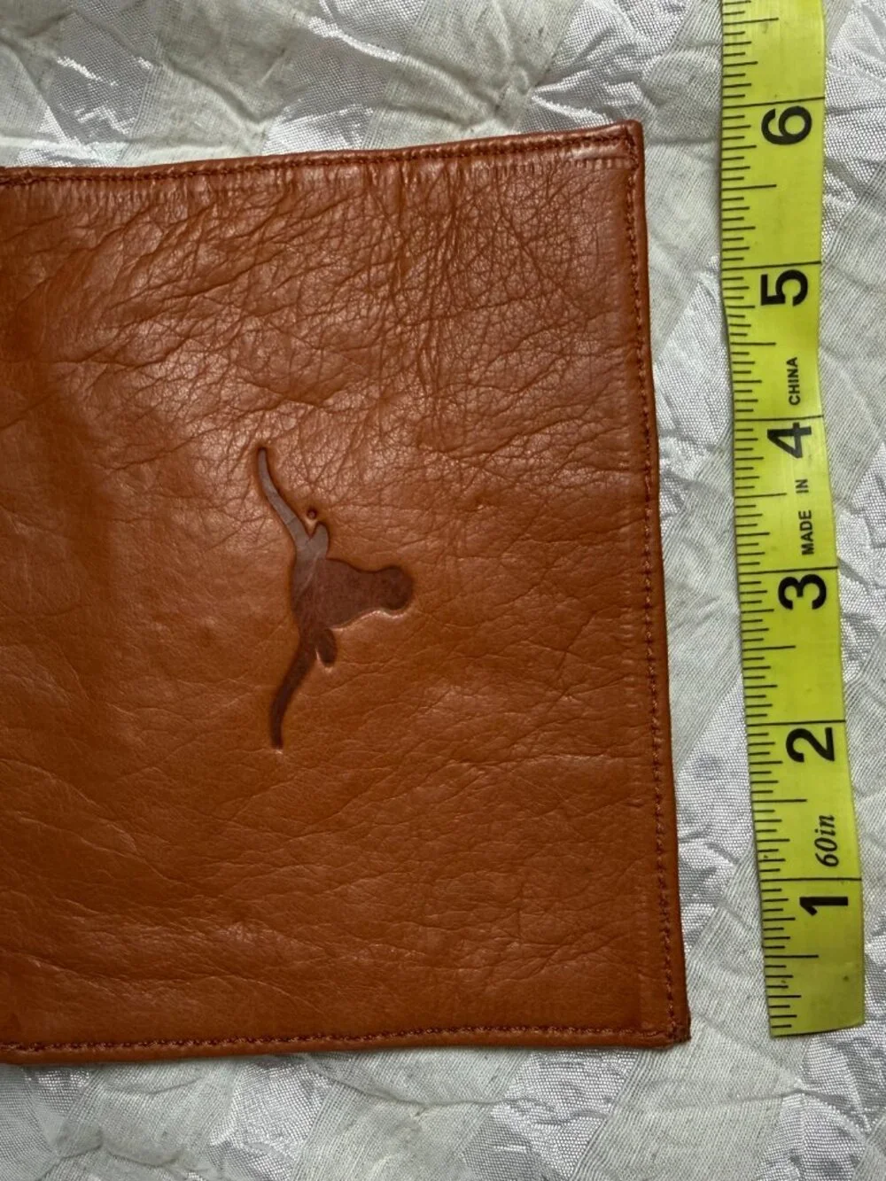 VTG Canyon Outback Texas Longhorns Genuine Leather Envelope Clutch Pouch